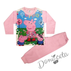 Детска леко ватирана пижама с прасенцето Пепа пиг 