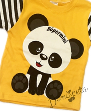 Детска пижама в жълто с Панда