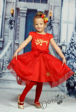 Детска рокля с болерце с балеринки