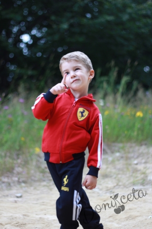 Спортен комплект анцуг за момче-Ferrari в червено