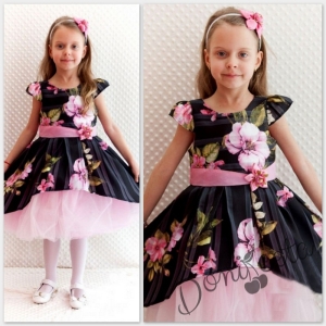 Официална детска рокля Любомила на цветя
