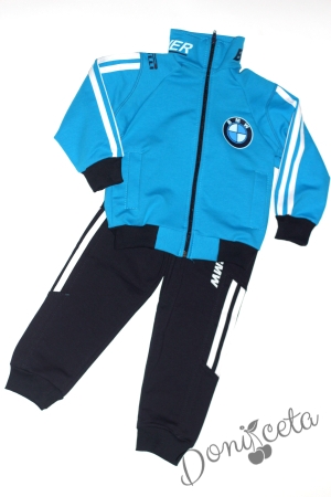Спортен комплект анцуг за момче BMW в синьо