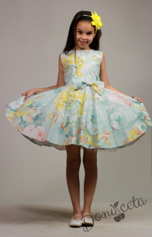 Официална или ежедневна детска рокля на цветя клош Кари  