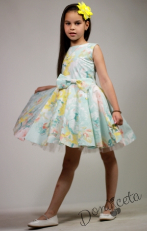 Официална или ежедневна детска рокля на цветя клош Кари  