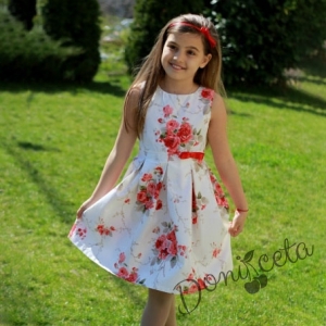 Детска рокля на рози от  памук