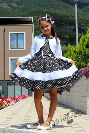 Children's cotton dress with flowers 