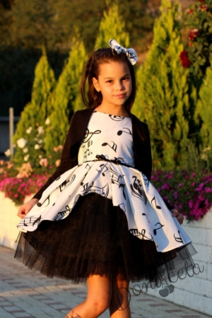 КОмплект от детска рокличка с болеро в черно Сисислия
