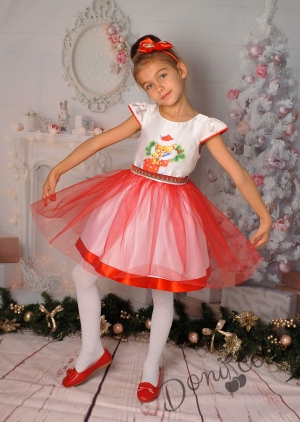 Детска рокличка с тюл за Коледа