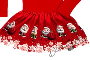 Коледна роклчика с Дядо Коледа в червено