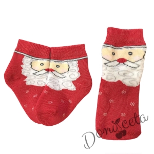 Коледни бебешки чорапи