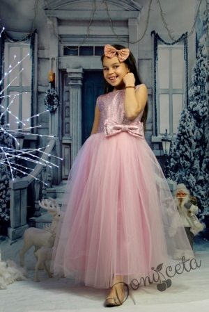 Детска бална рокля в розово