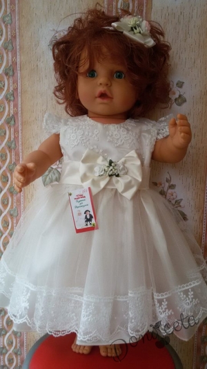 Официална детска/бебешка рокля в дантела за шаферка или кръщене