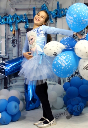 Официална детска рокля с Елза с тюл