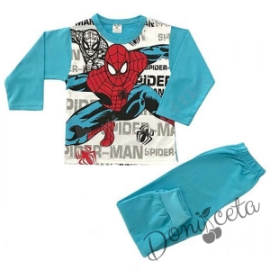 Детска памучна пижама със Спайдърмен за момче