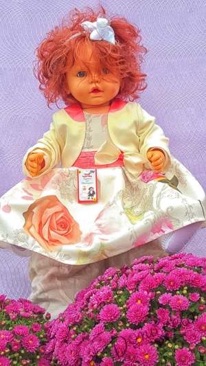 Детска/бебешка рокля на цветя с болеро 