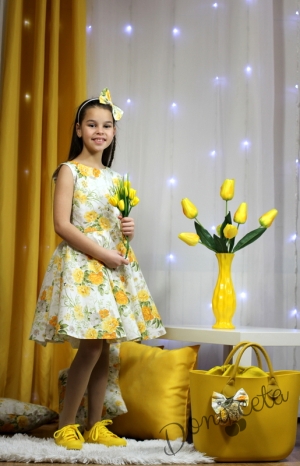 Пролетна детска рокля с болерце