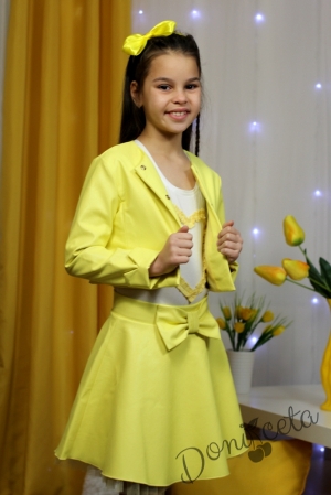 Комплект от пола, яке  в жълто и потник