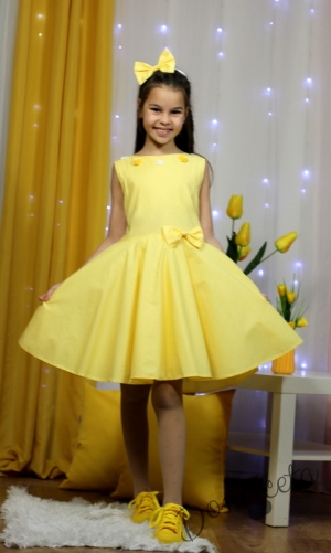 Пмаучна рокличка за пролетта в жълто