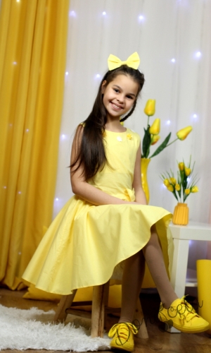 жълта рокличка за момиченце
