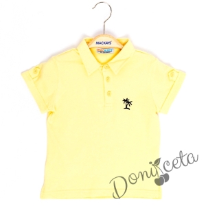 Детска тениска за момче в жълто