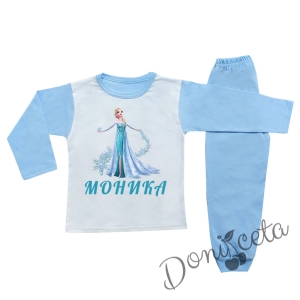 Детска/бебешка пижама за момиче с име и Елза 