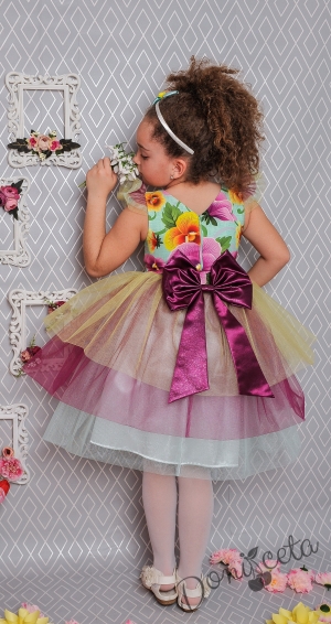 Празнична детска рокля на теменушки 288-290Т