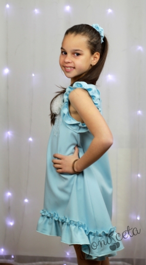 Детска рокля в светлосиньо