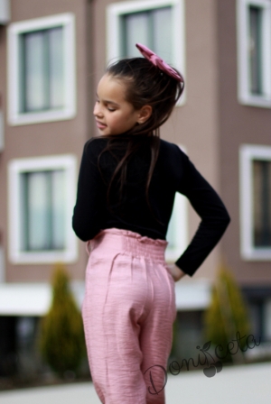 Детски панталонки с висока талия дълги