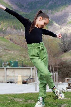 Панталони в зелено за момиче doniceta