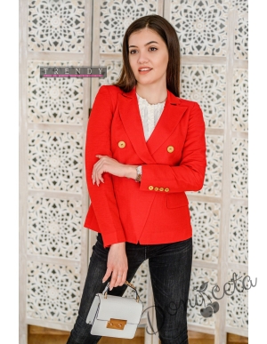 Дамско вталено сако в червено от колекция "Майки и дъщери"