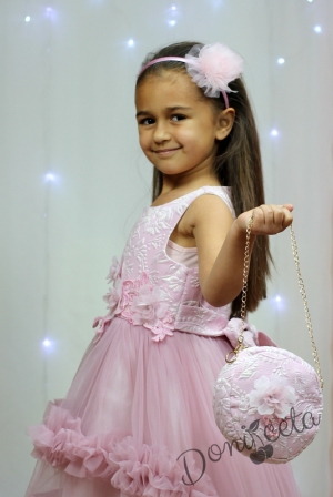Празнична детска рокля с чанта