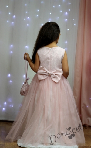 Детска рокля на принцеса в пепел от рози