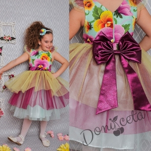 Празнична детска рокля на теменушки 288-290Т
