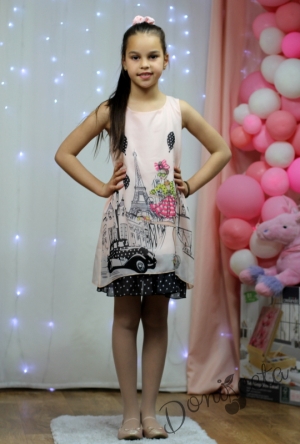 Summer children's white dress with Soy Luna