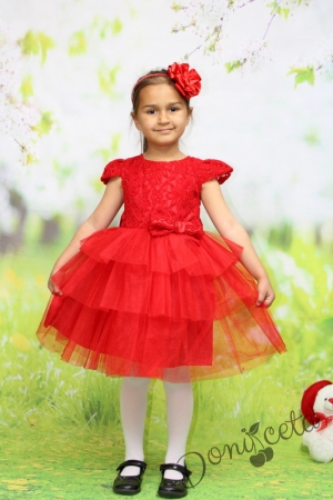 Червена детска рокля