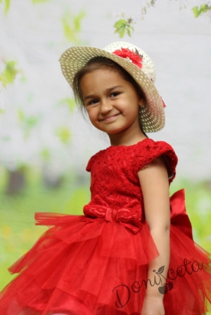 Детска червена рокличка