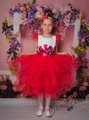 официална детска рокля с цветя