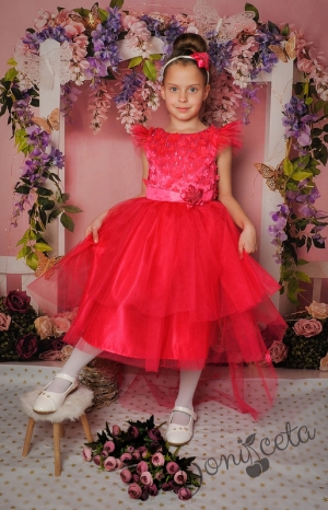 официална детска рокля рокля в циклама