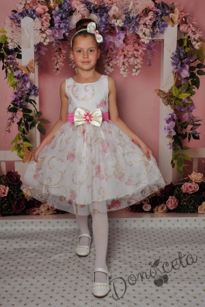 Официална детска рокля на цветя Еви