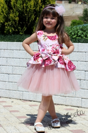 Комплект от детска официална рокля за празник с болеро