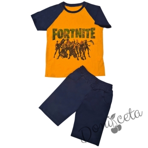  Комплект за момче от тениска с Fortnite и къси панталонки