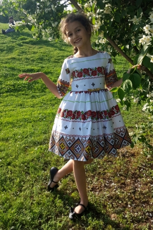 Детска рокля с фолклорни/етно мотиви тип носия 876421