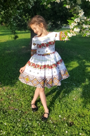 Детска рокля с фолклорни/етно мотиви тип носия 876421