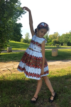 Детска рокля без ръкав с фолклорни/етно мотиви тип носия 812344