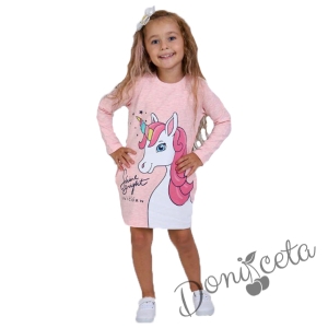 Детска рокля в розово с Пони/Еднорог   4798887