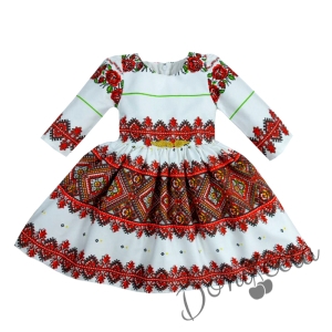 Детска рокля с фолклорни/етно мотиви тип народна носия 8766544