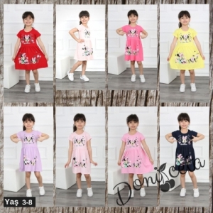 Ежедневна детска рокля в лилаво с Мини Маус 997855