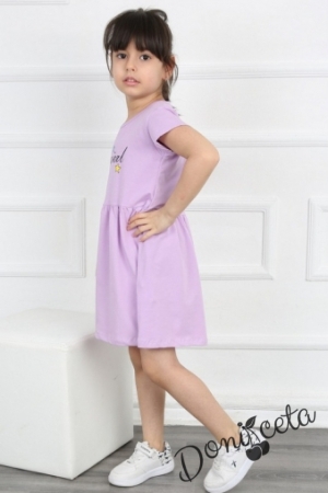 Ежедневна детска рокля в лилаво с Пони/Еднорог 865885