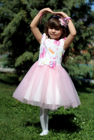 Комплект от детска рокля с балетни пантофки и болеро