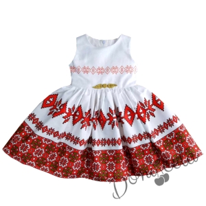 Детска рокля без ръкав с фолклорни/етно мотиви тип носия 812344